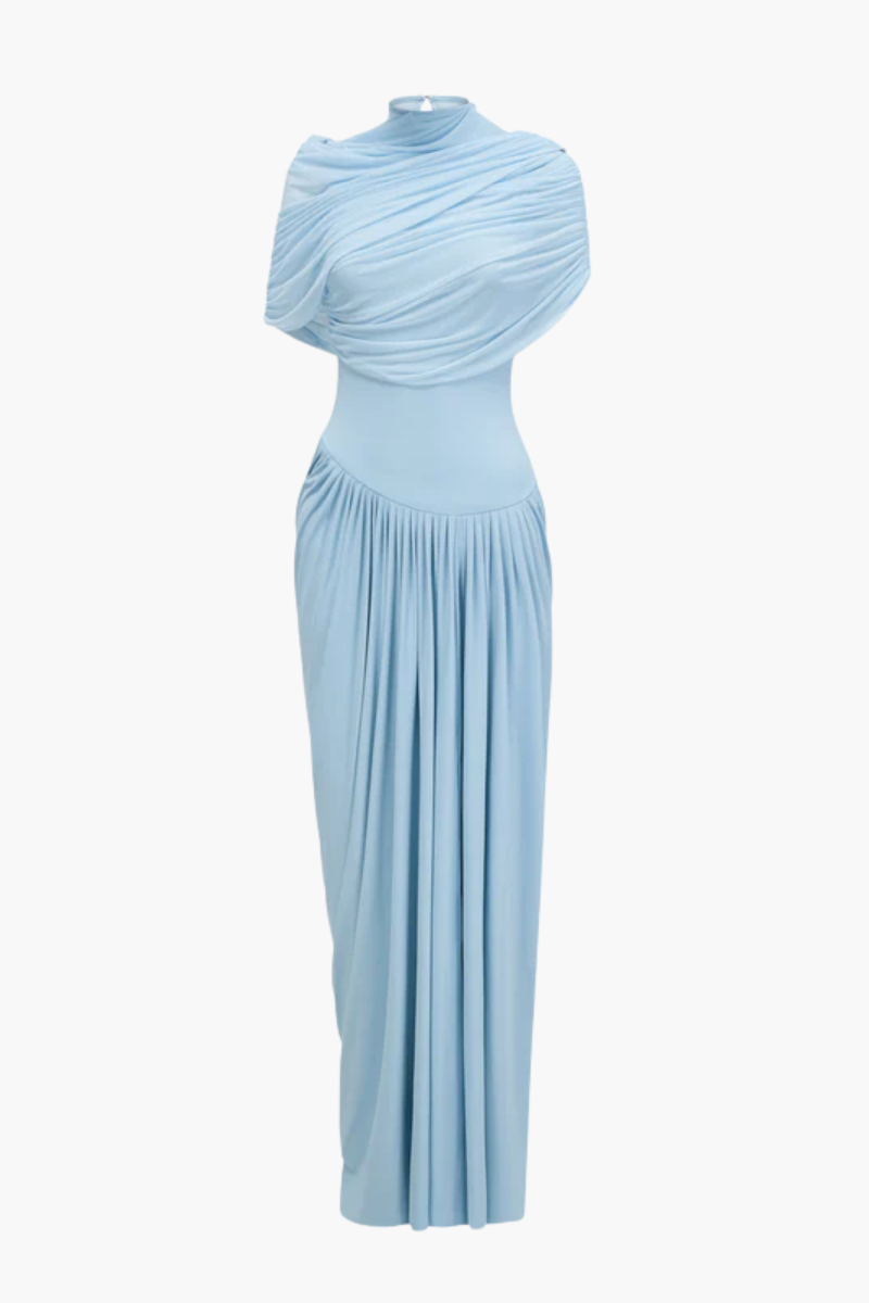 Katherine – Draped silhouette – One-shoulder evening gown-15170333901184-Santi Vento Atelier