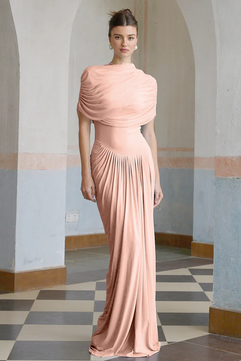 Katherine – Draped silhouette – One-shoulder evening gown-15170333901184-Santi Vento Atelier
