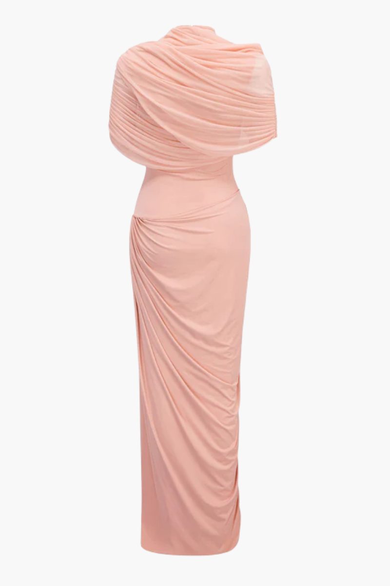 Katherine – Draped silhouette – One-shoulder evening gown-15170333901184-Santi Vento Atelier