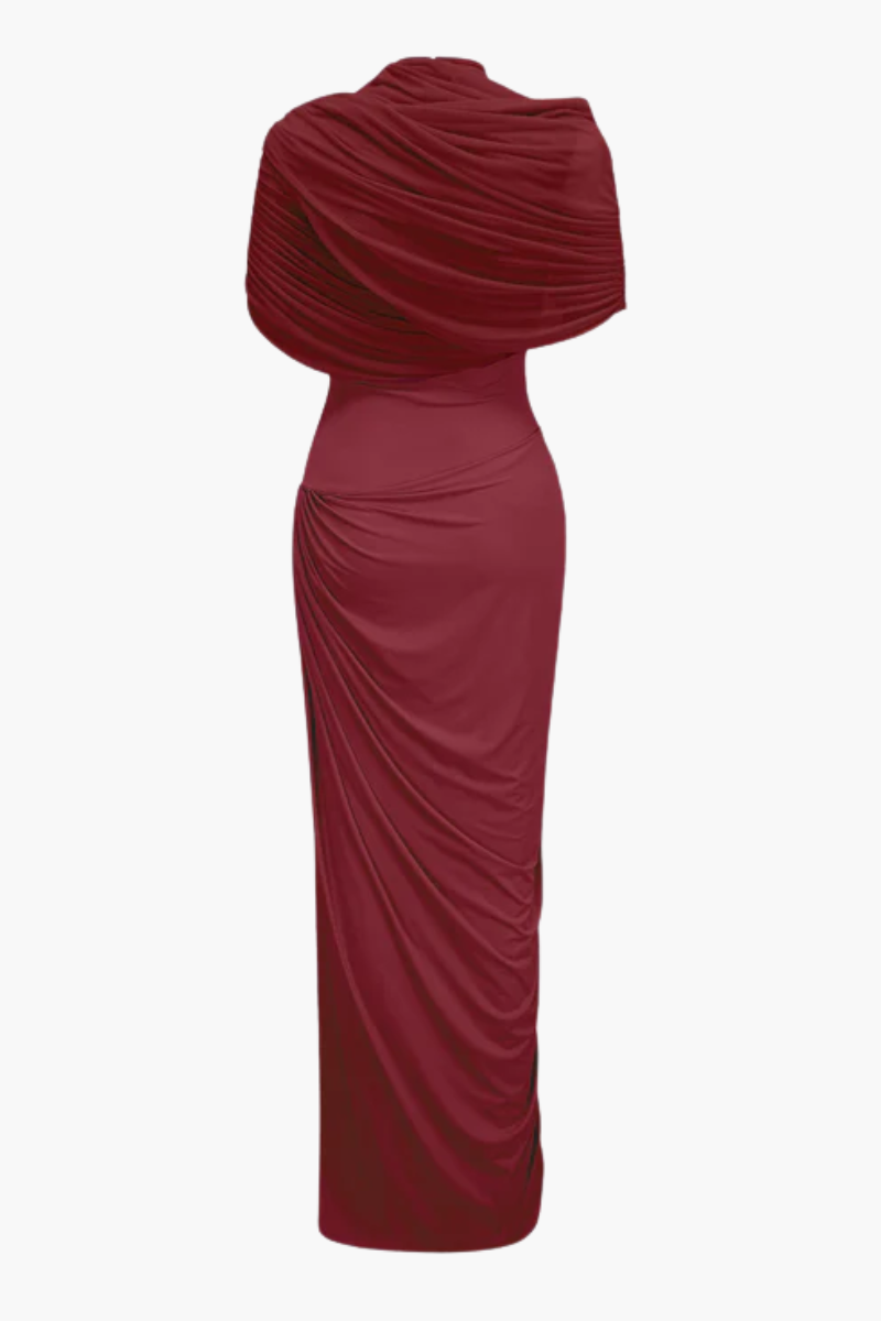 Katherine – Draped silhouette – One-shoulder evening gown-15170333901184-Santi Vento Atelier