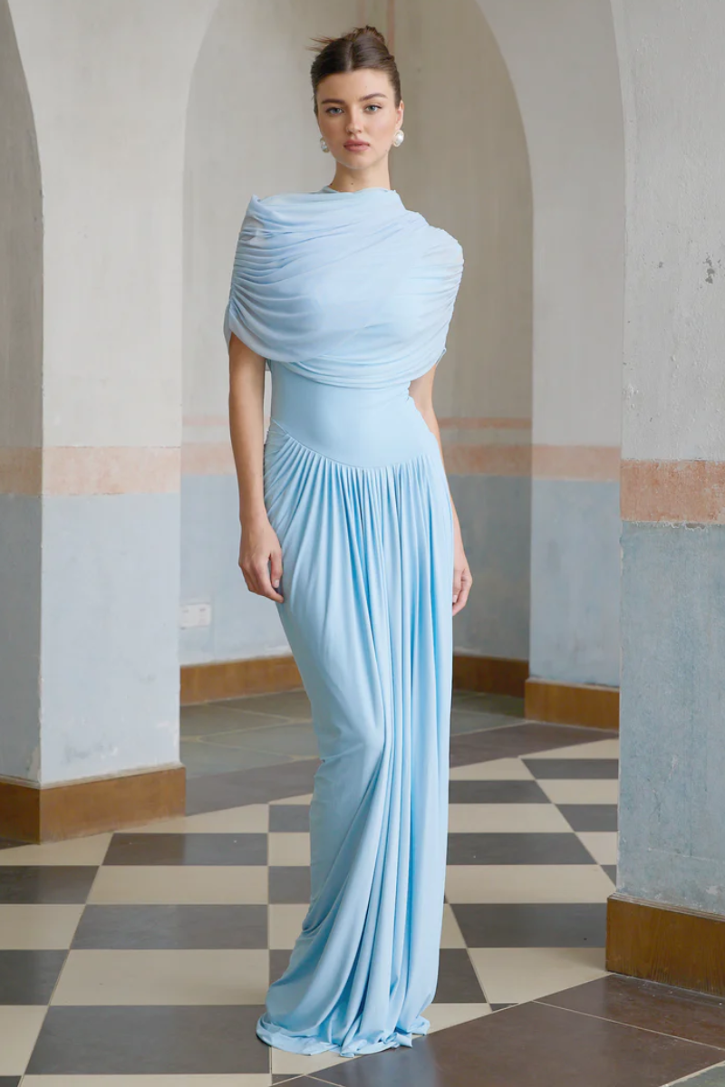 Katherine – Draped silhouette – One-shoulder evening gown-15170333901184-Santi Vento Atelier