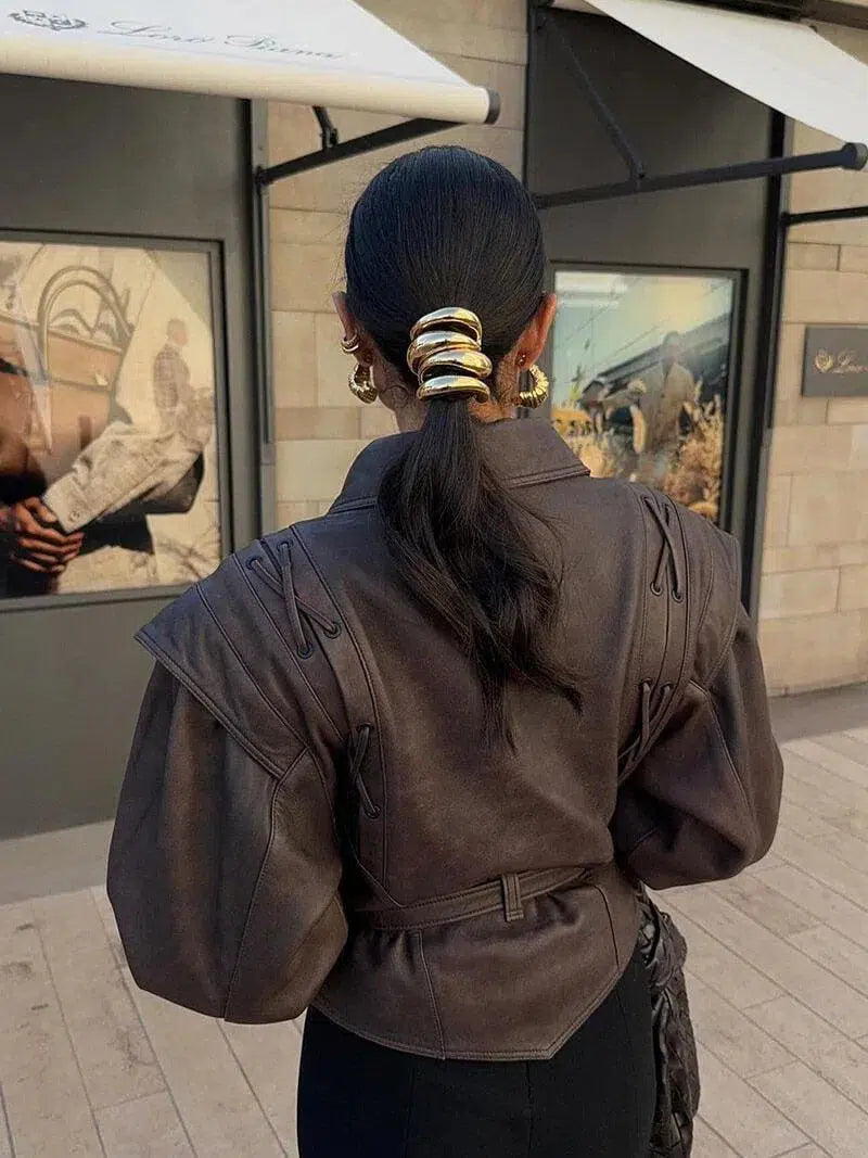 Katniss – Western-inspired style – Leather jacket-15137995719040-Santi Vento Atelier