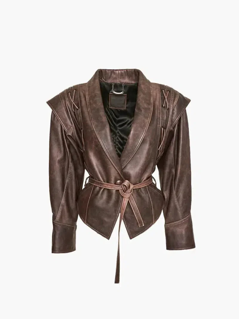 Katniss – Western-inspired style – Leather jacket-15137995719040-Santi Vento Atelier