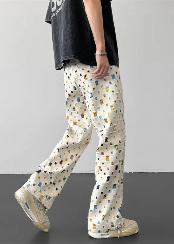 Ken – Cut-out mosaic – Relaxed trousers-15162790674816-Santi Vento Atelier