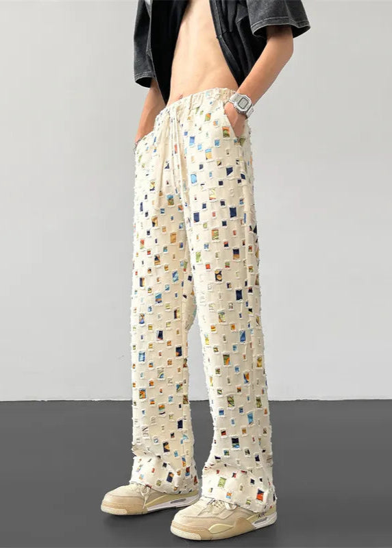 Ken – Cut-out mosaic – Relaxed trousers-15162790674816-Santi Vento Atelier