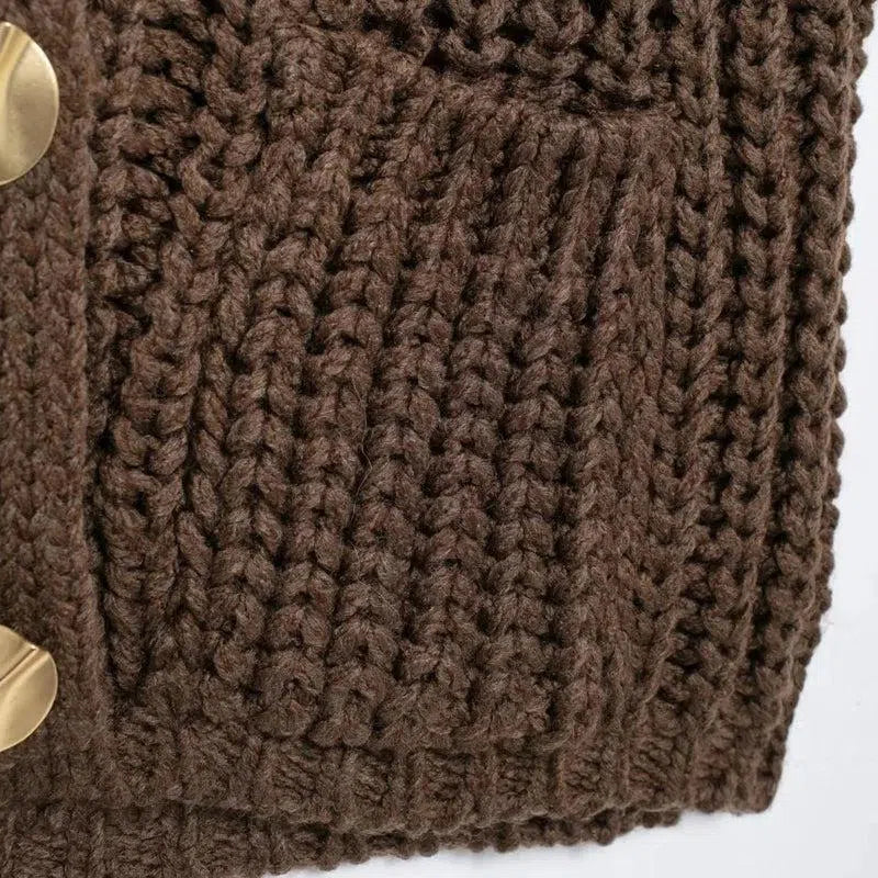 Leonelle – Button detailing – Sweater vest-15140898668928-Santi Vento Atelier