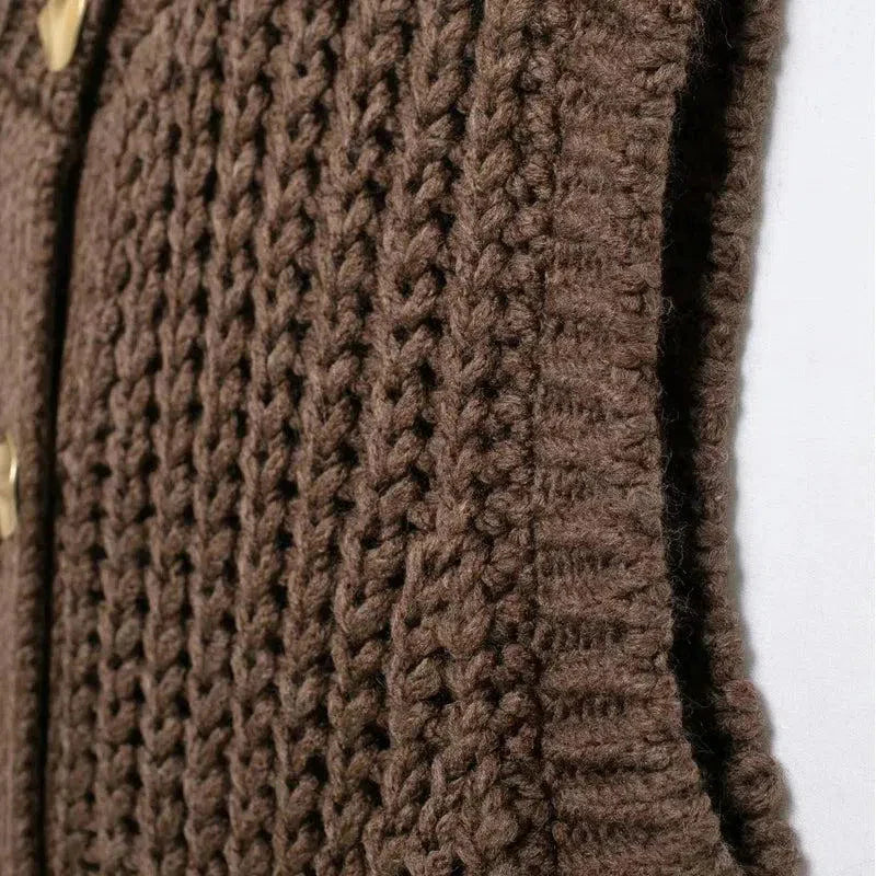 Leonelle – Button detailing – Sweater vest-15140898668928-Santi Vento Atelier