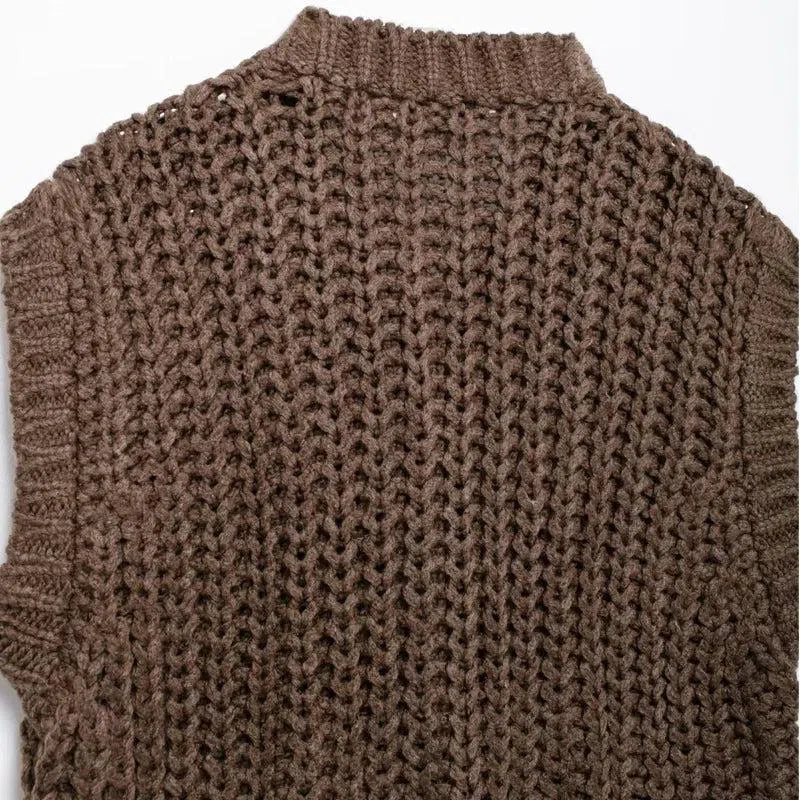 Leonelle – Button detailing – Sweater vest-15140898668928-Santi Vento Atelier