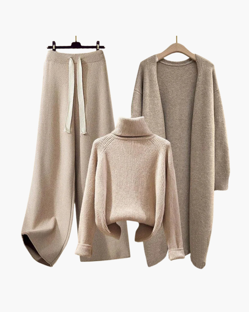 Léonie – Wide-leg pants – Three-piece set-15140896178560-Santi Vento Atelier