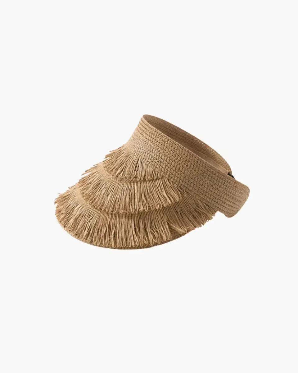 Lorielle – Summer fringe – Wide-brim visor-15137968390528-Santi Vento Atelier