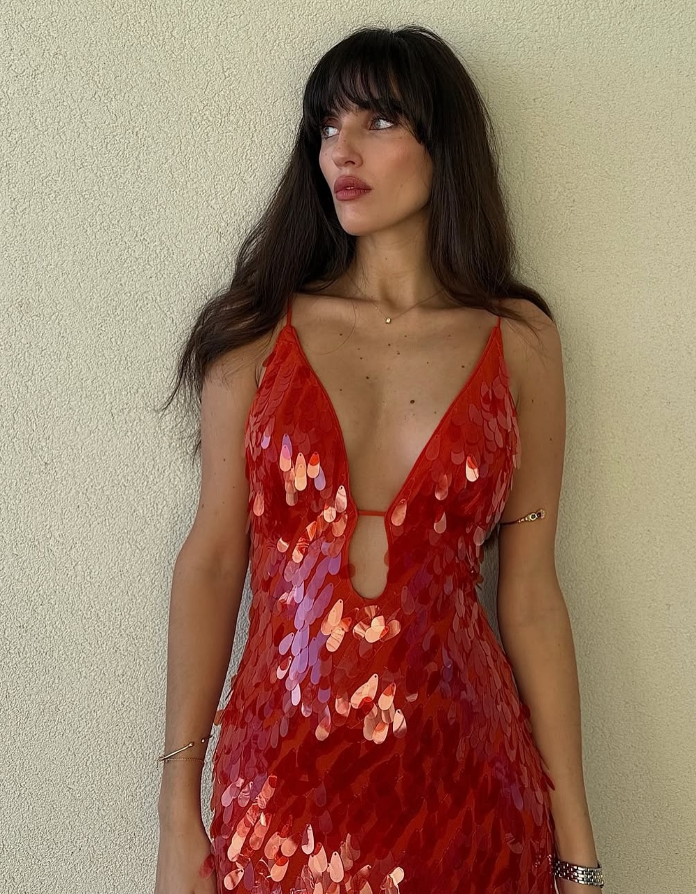 Lucerine – Sequin shimmer – Plunge backless gown-15151291629952-Santi Vento Atelier