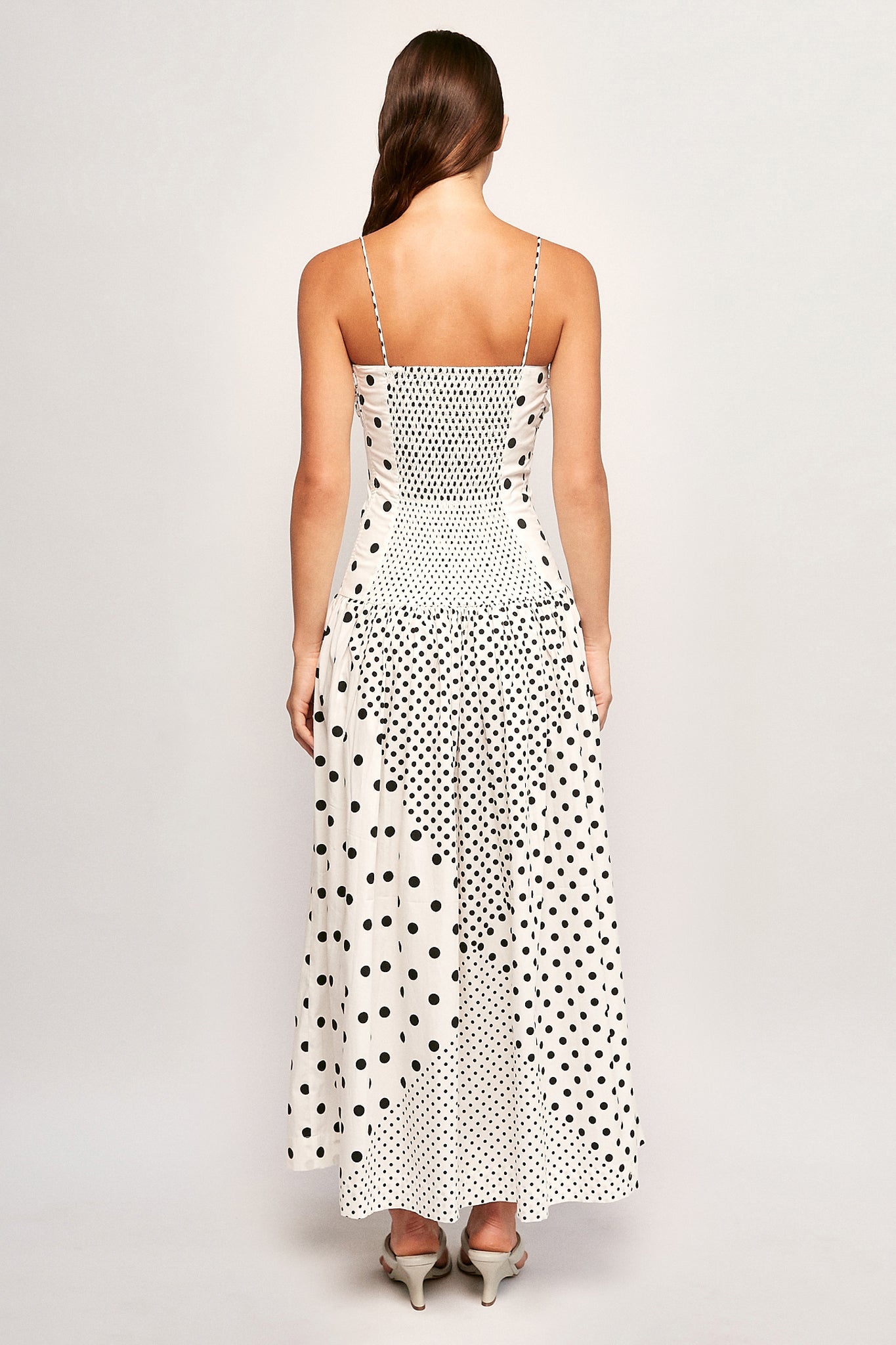 Lucerra – Sculpted spot – Fitted midi dress-15141480006016-Santi Vento Atelier