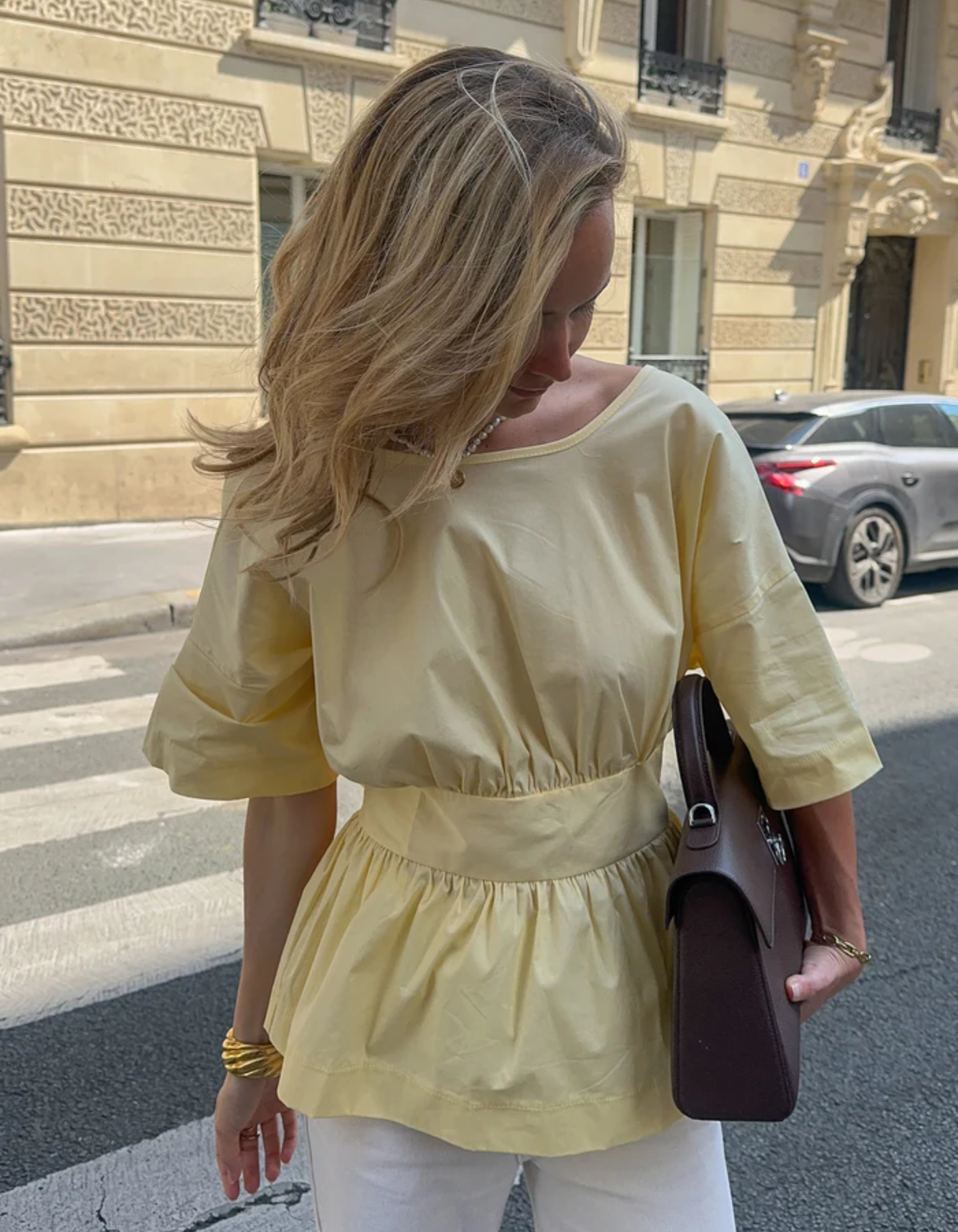 Lumivelle – Open-back charm – Peplum blouse-15144881127808-Santi Vento Atelier