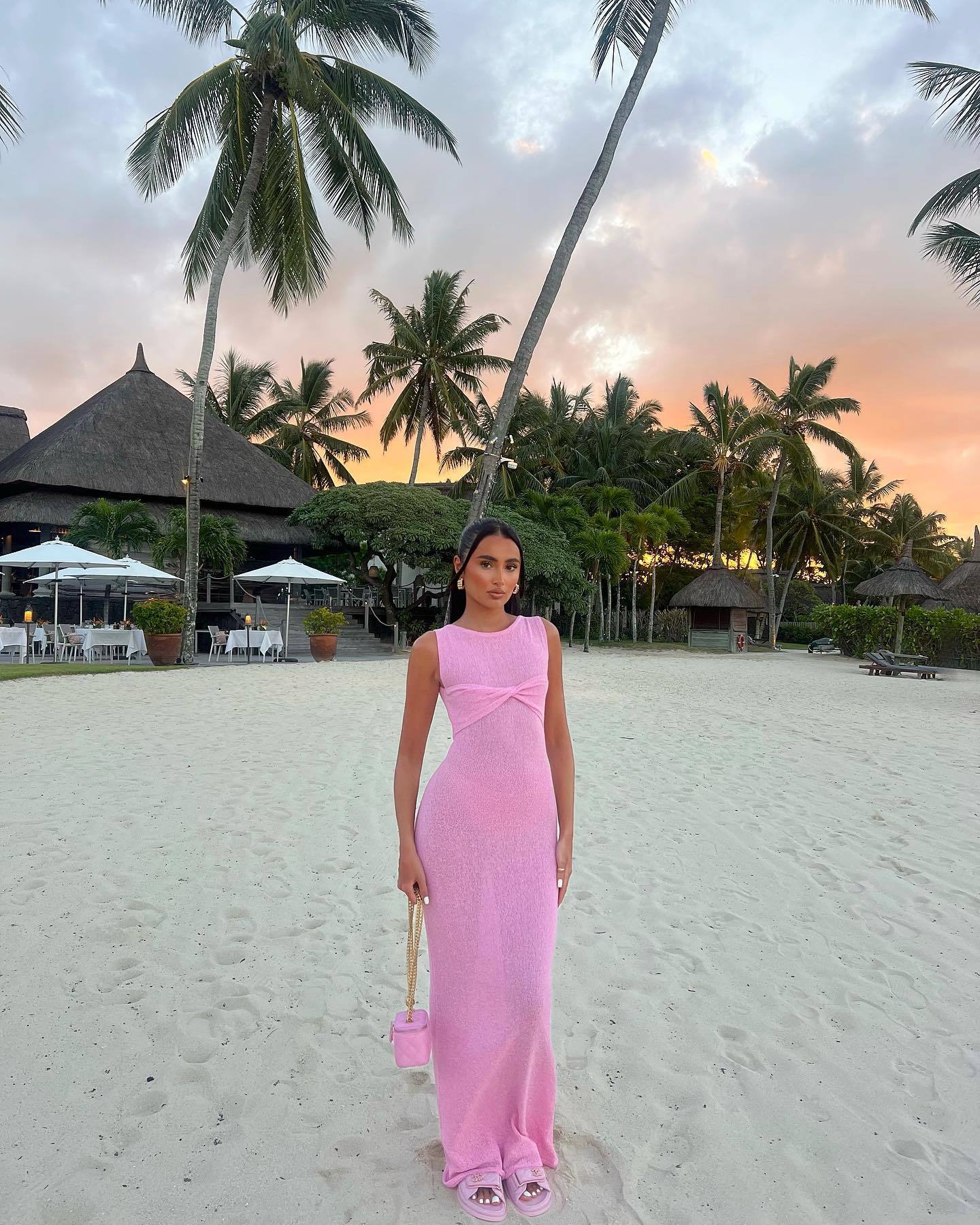 Lumivetta – Twist front – Sleeveless maxi dress-15167895306624-Santi Vento Atelier