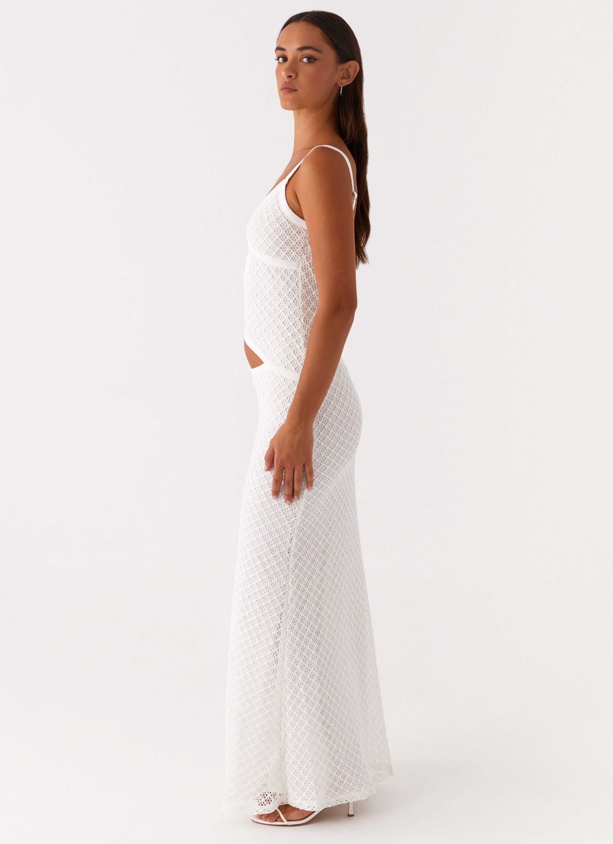 Lumivière – Cutout twist – Crochet Maxi Dress-15162786087296-Santi Vento Atelier