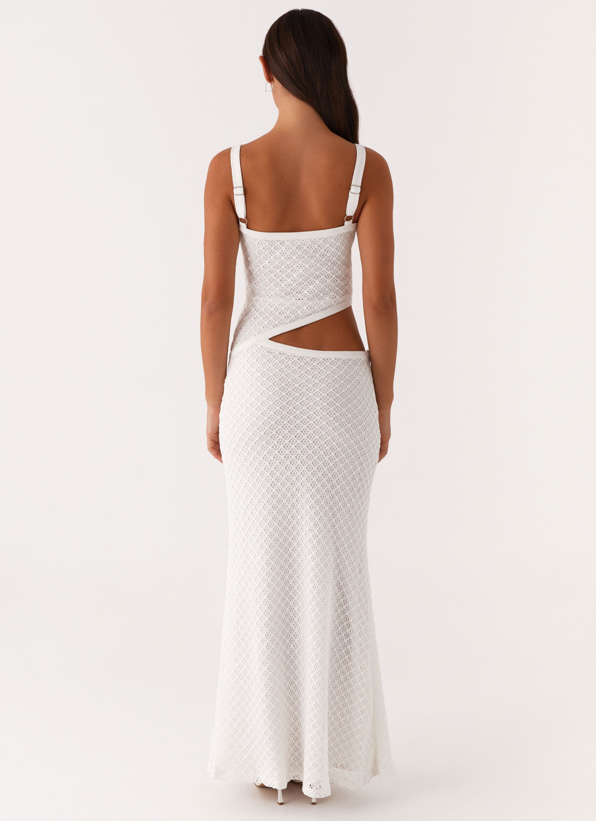 Lumivière – Cutout twist – Crochet Maxi Dress-15162786087296-Santi Vento Atelier
