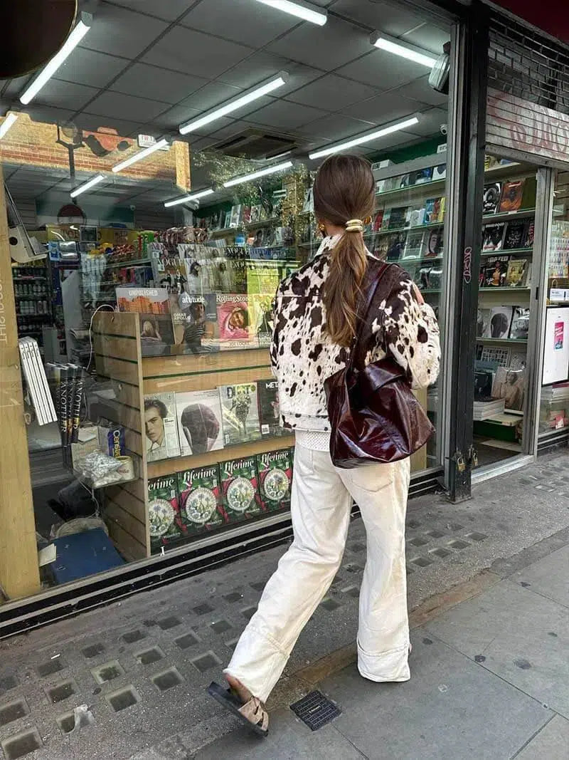 Luna – Cow print – Jacket-15137995489664-Santi Vento Atelier