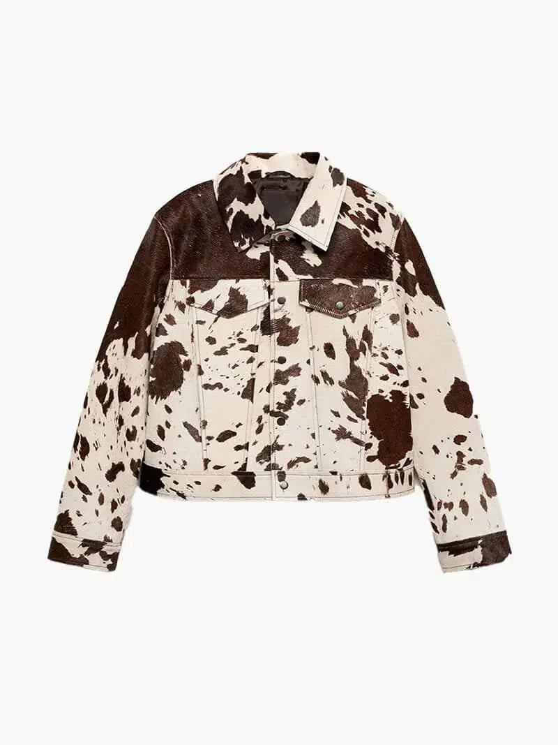Luna – Cow print – Jacket-15137995489664-Santi Vento Atelier