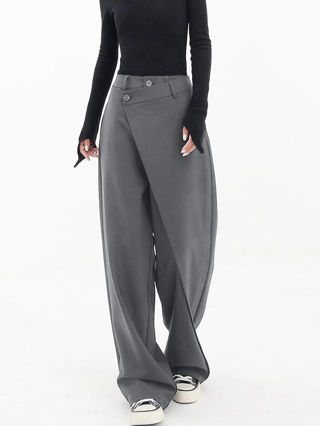 Lunafina – Asymmetric overlay – Wide-leg trousers-15140932845952-Santi Vento Atelier