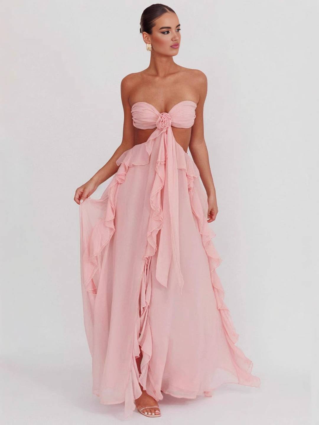 Lunessa – Draped chiffon – Evening gown-15170323841408-Santi Vento Atelier