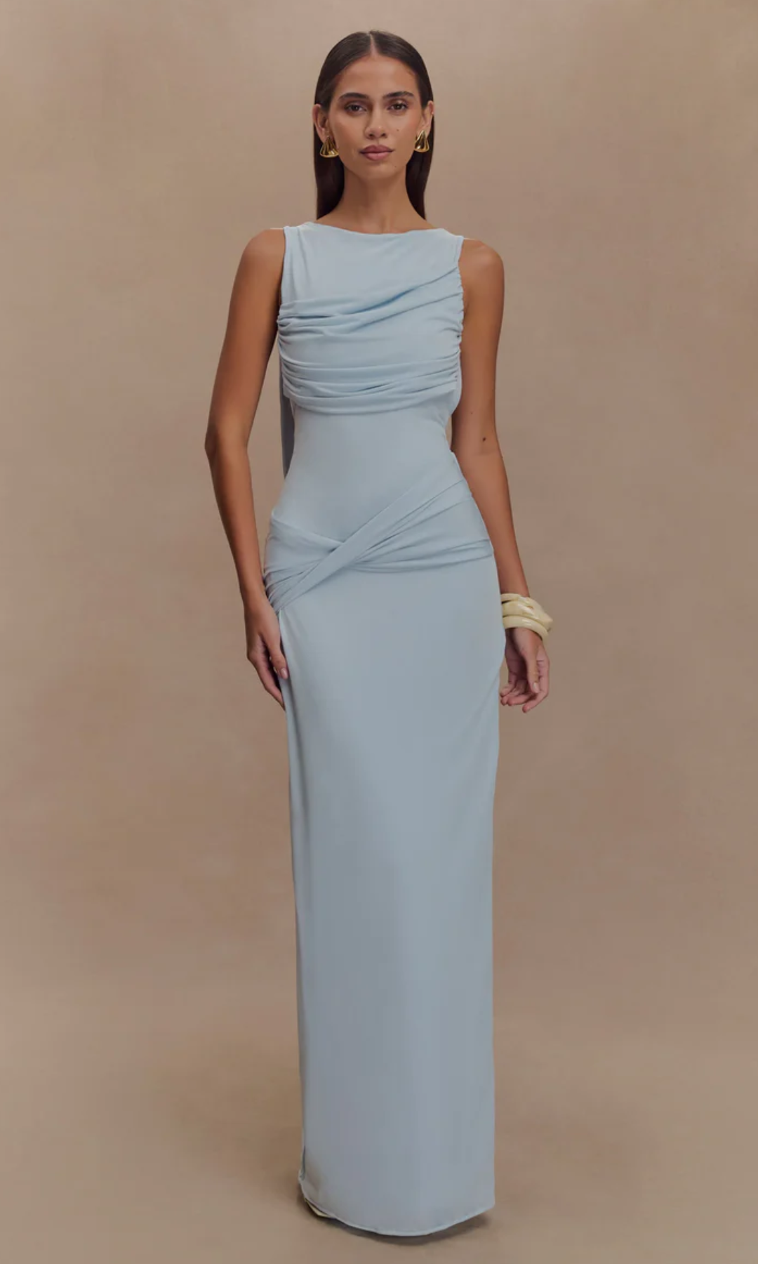 Lunivelle – Draped waist detail – Maxi gown-15143007682944-Santi Vento Atelier