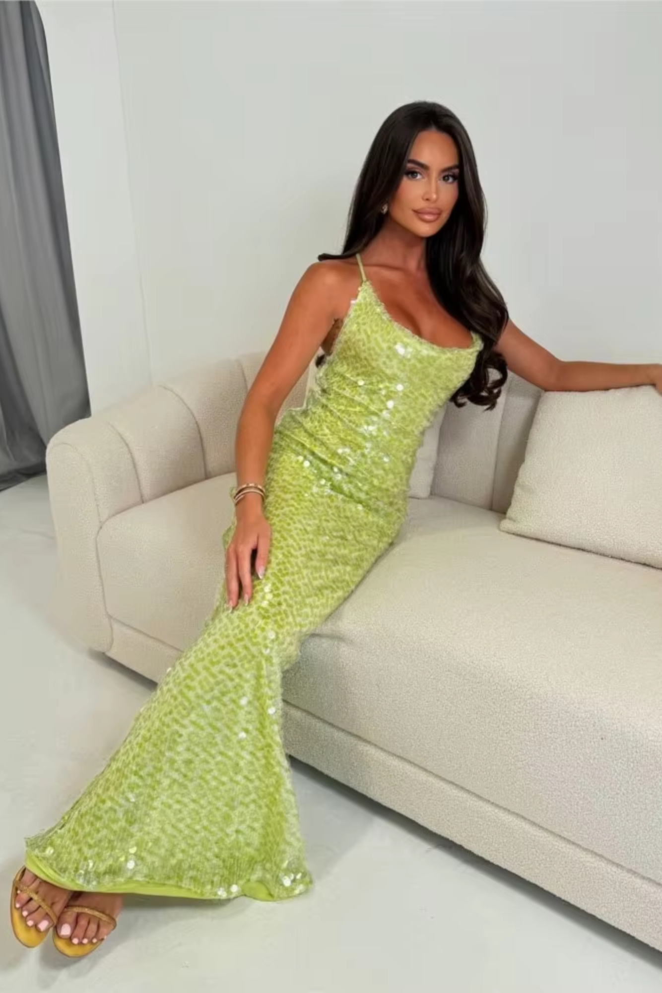 Lustrelisse – Sequin shimmer – Strappy evening gown-15151055700352-Santi Vento Atelier