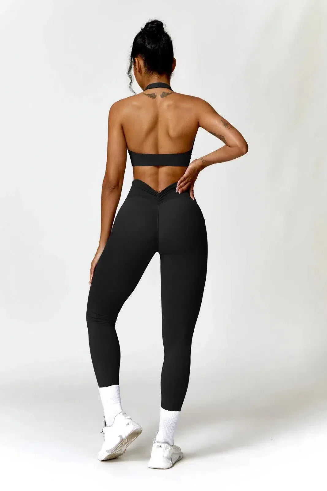 Mahina – Ruched detail – Sports bra & leggings set-15138002993536-Santi Vento Atelier