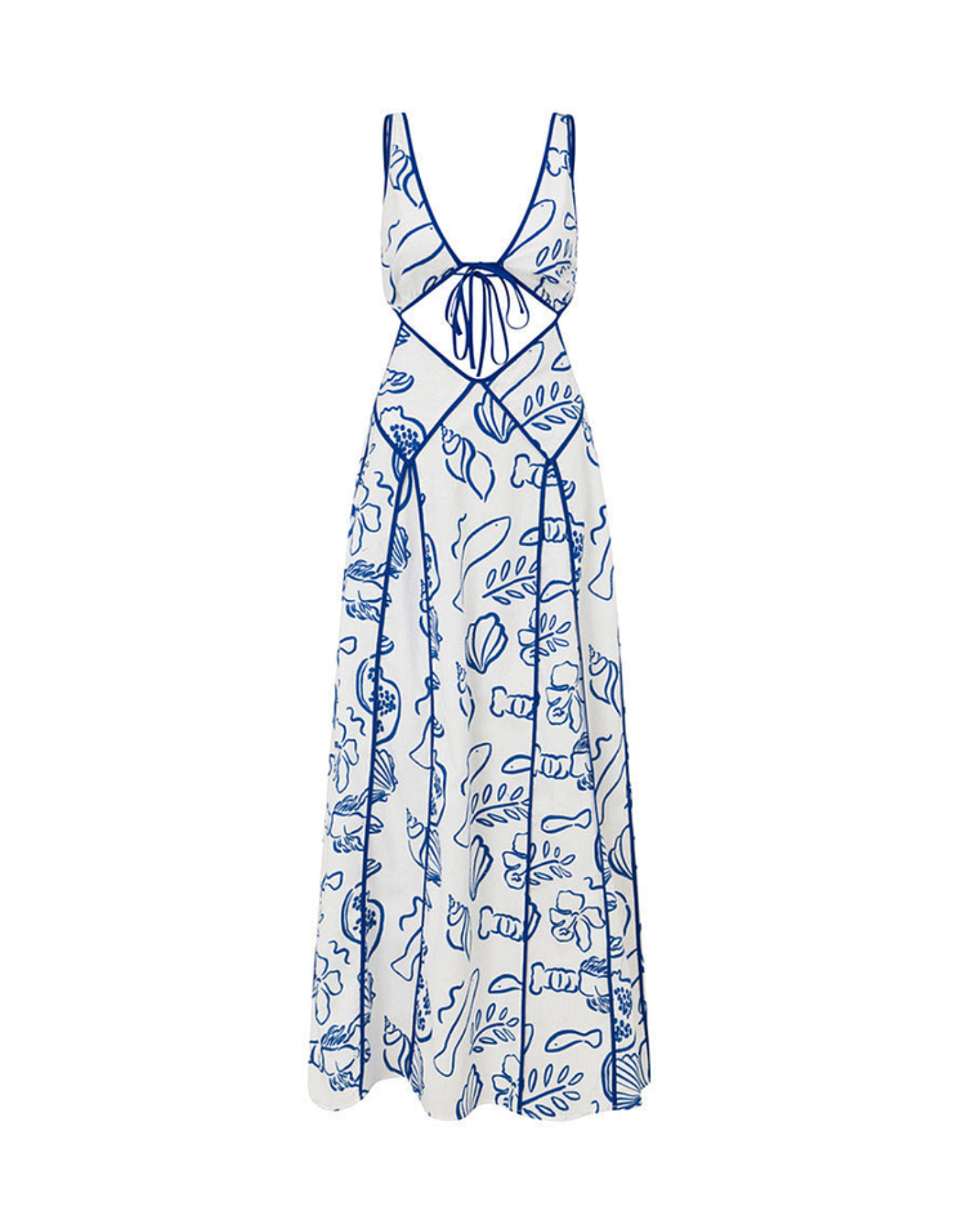 Maréline – Coastal cut-out – Printed sundress-15148419350912-Santi Vento Atelier