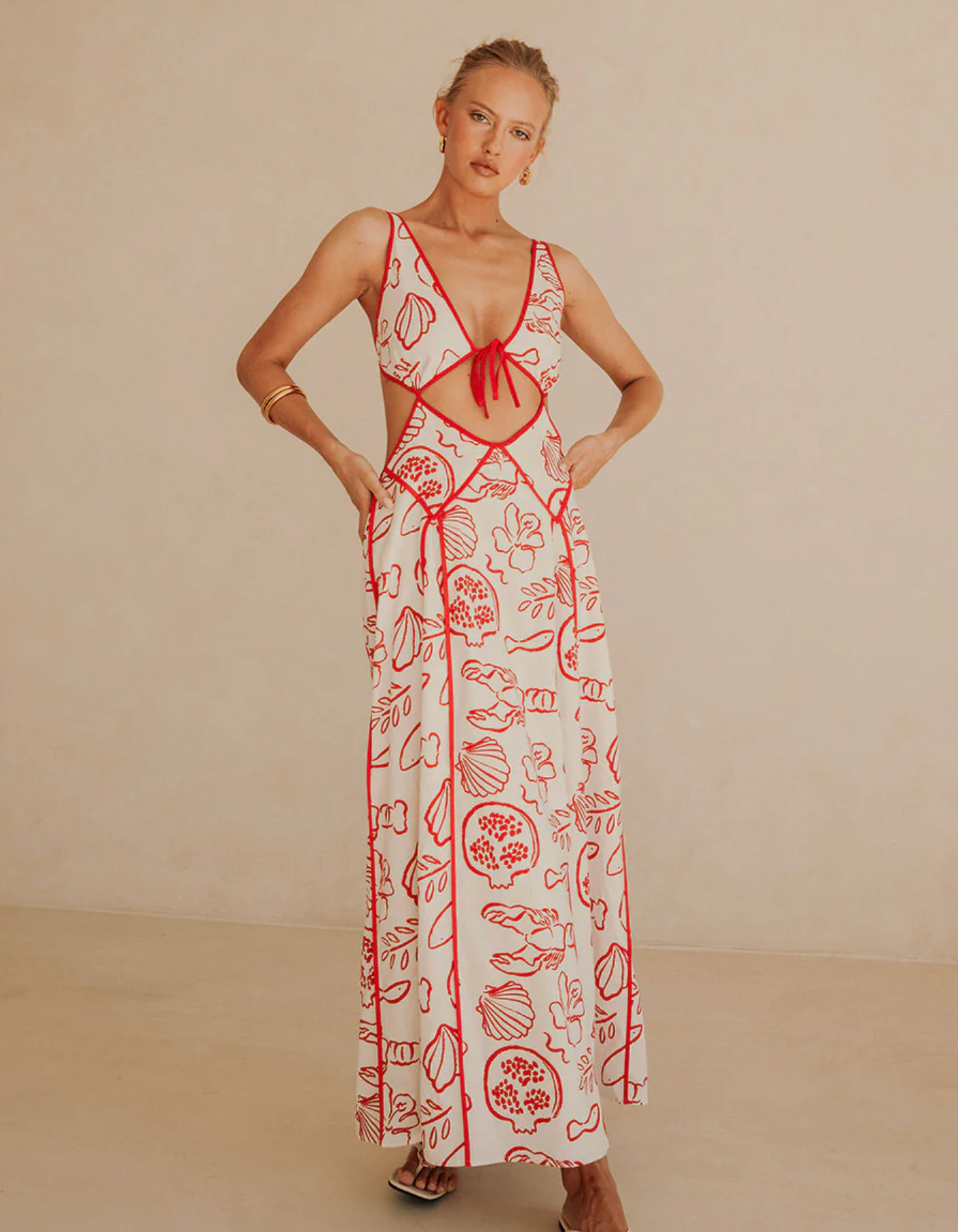 Maréline – Coastal cut-out – Printed sundress-15148419350912-Santi Vento Atelier