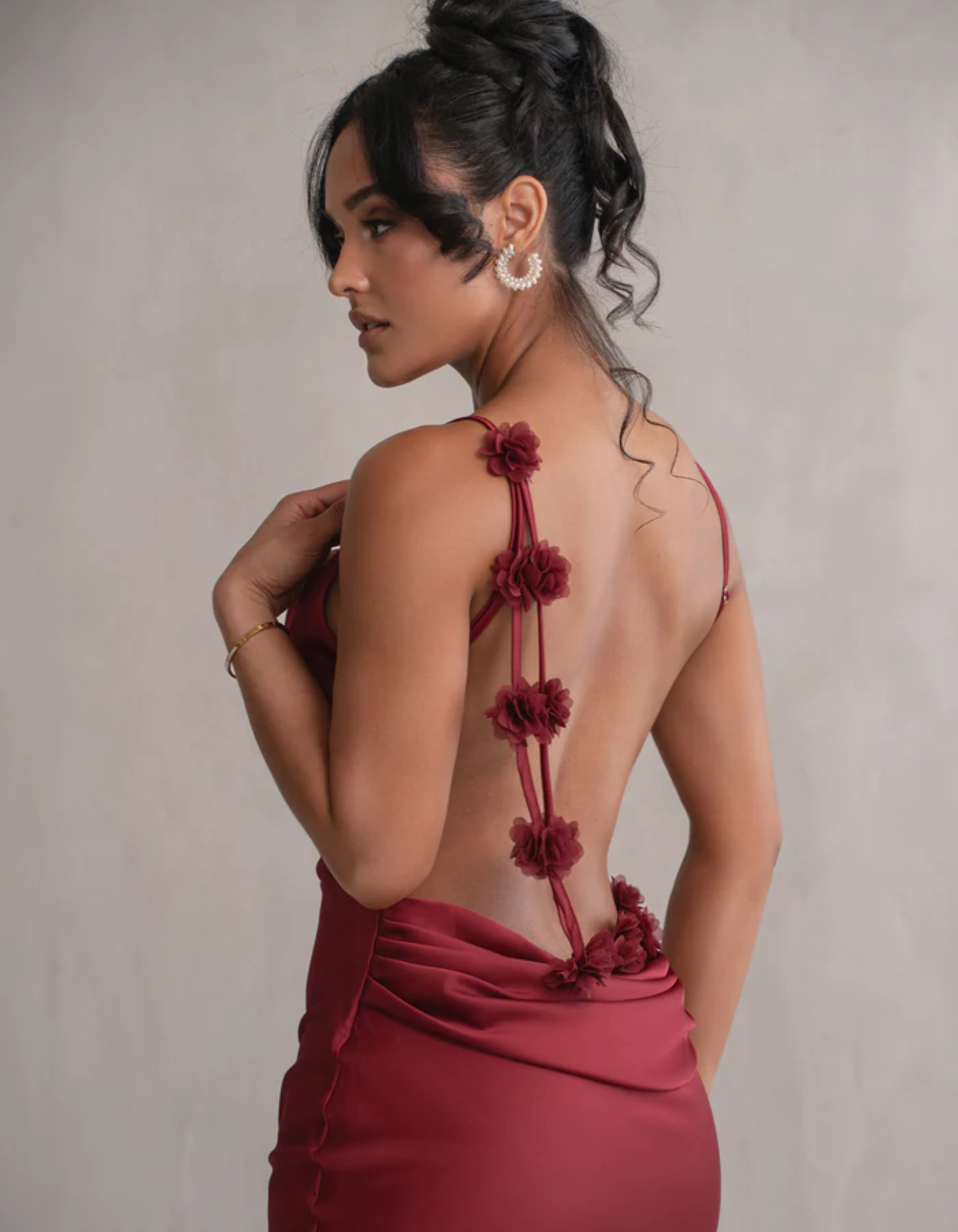 Mariam – Satin drape – Spaghetti strap gown-15151056945536-Santi Vento Atelier