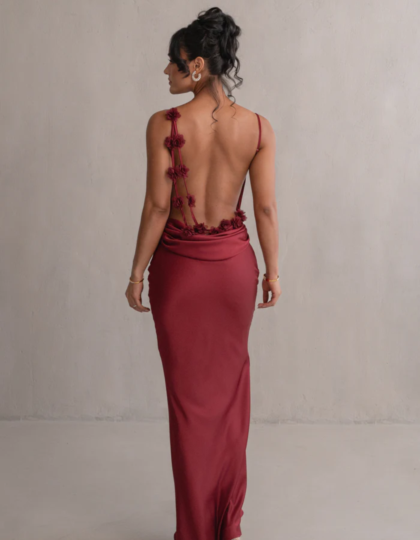 Mariam – Satin drape – Spaghetti strap gown-15151056945536-Santi Vento Atelier