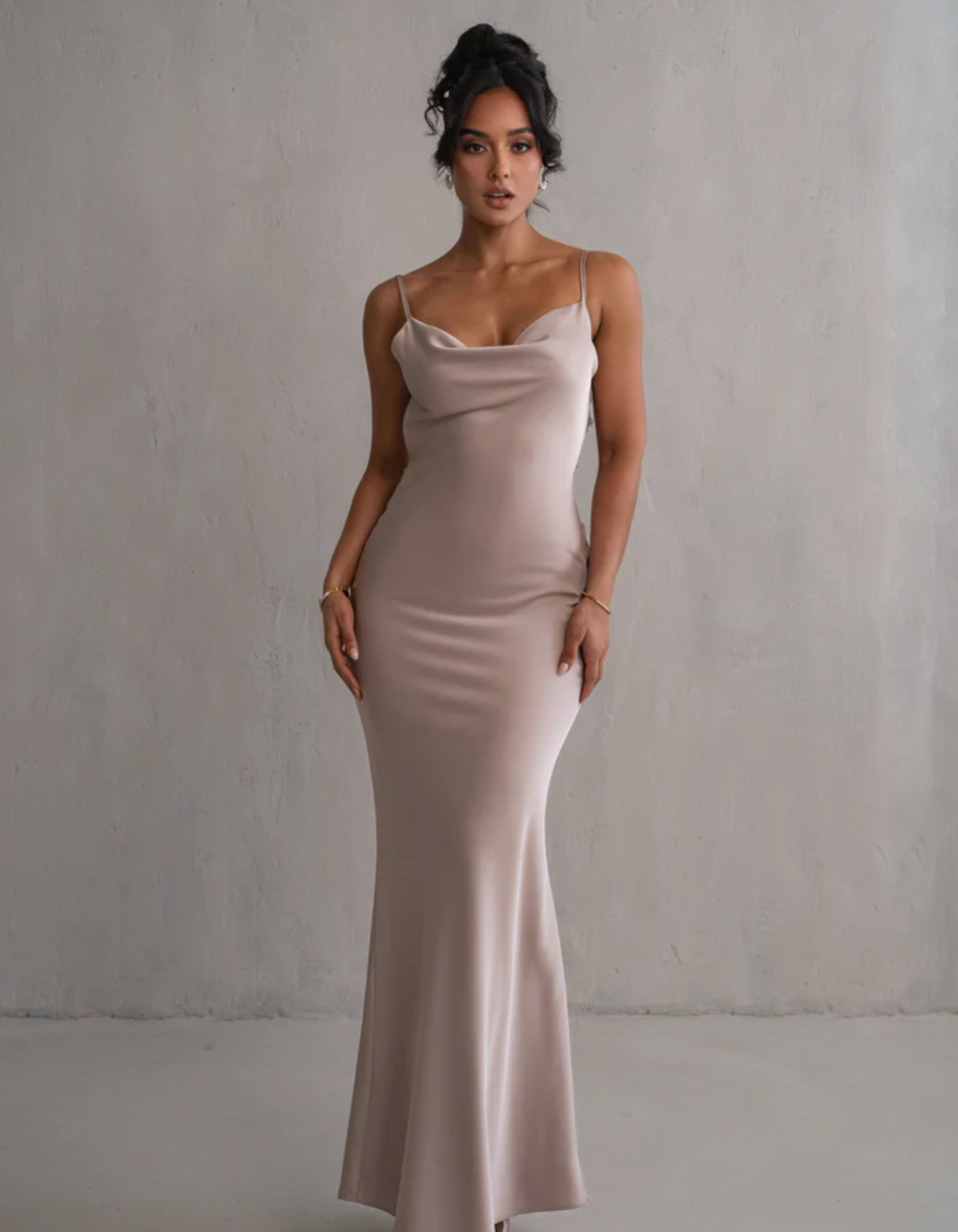 Mariam – Satin drape – Spaghetti strap gown-15151056945536-Santi Vento Atelier