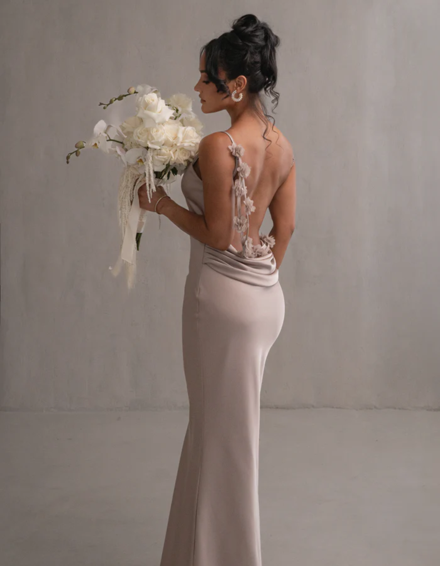 Mariam – Satin drape – Spaghetti strap gown-15151056945536-Santi Vento Atelier
