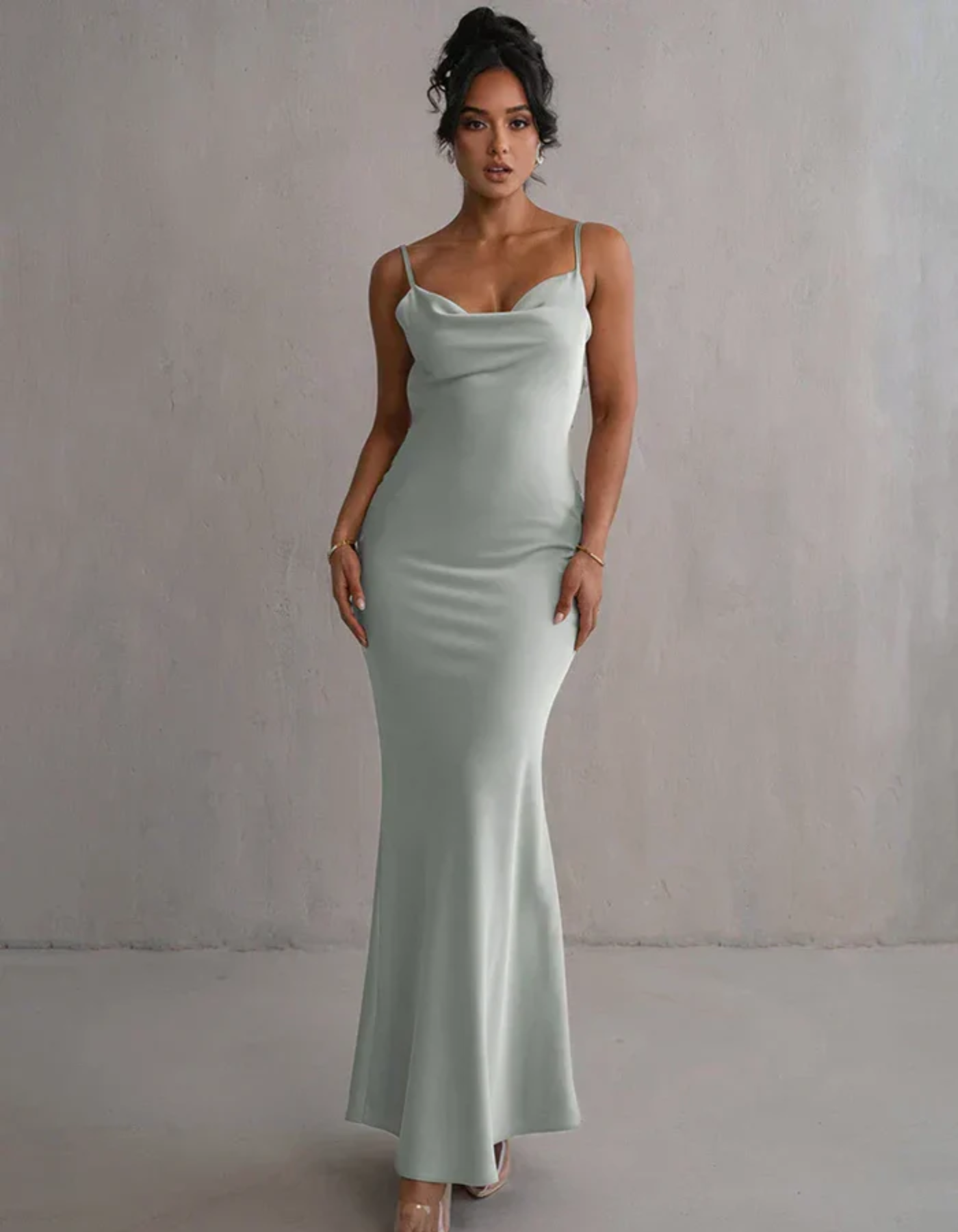 Mariam – Satin drape – Spaghetti strap gown-15151056945536-Santi Vento Atelier