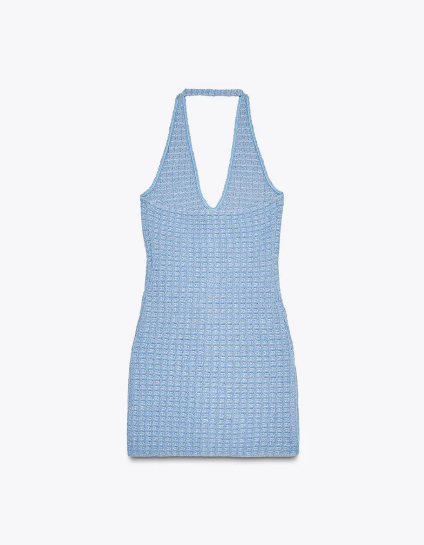 Marisse – Tweed texture – Halterneck mini dress-15146110648704-Santi Vento Atelier