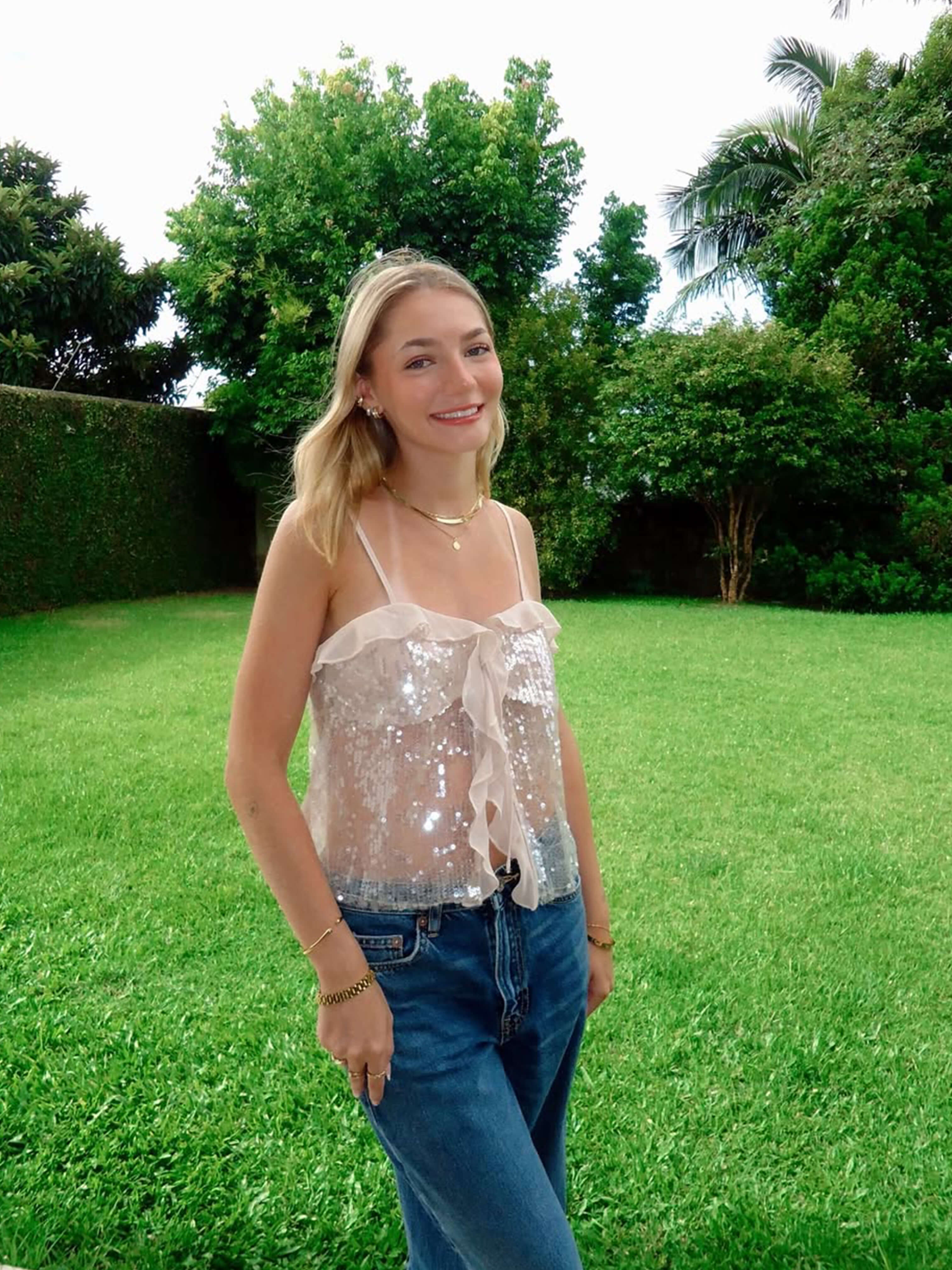 Maristelle – Ruffle sequin – Mesh top-15157941043584-Santi Vento Atelier