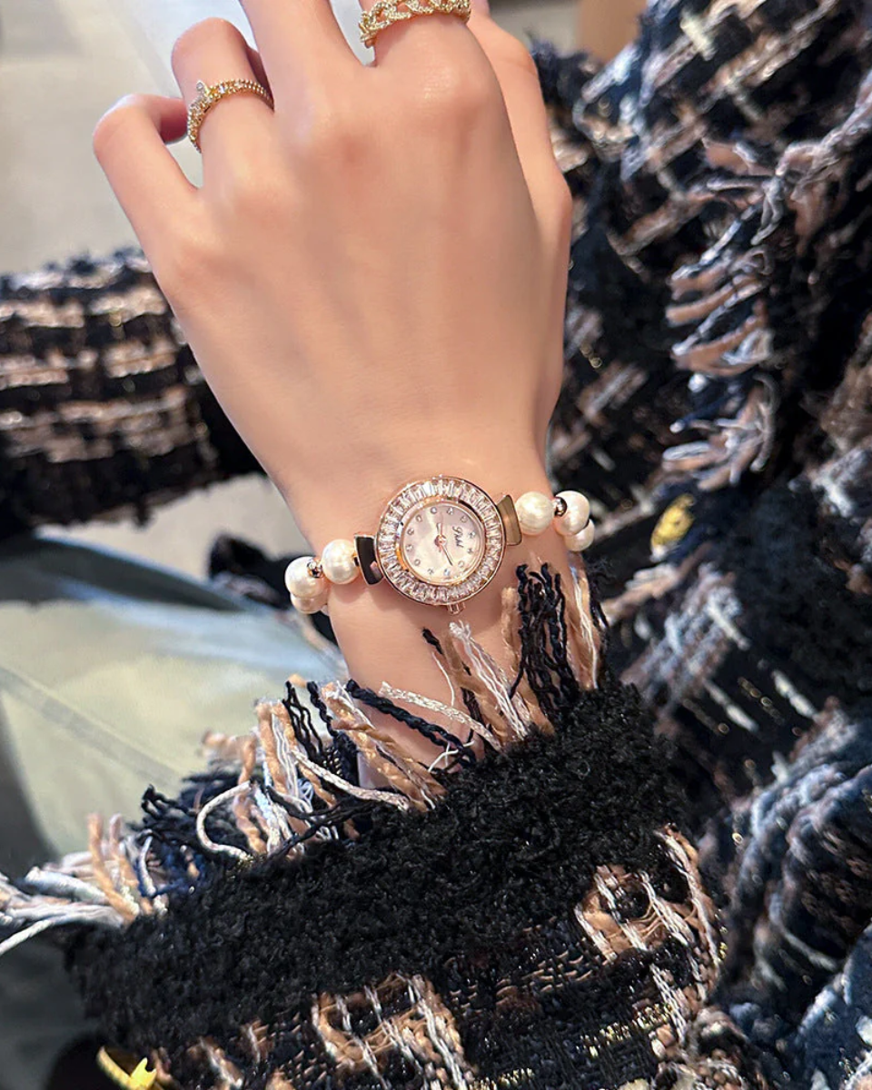 Minette – Pearl-accented bracelet – Vintage watch-15137987527040-Santi Vento Atelier