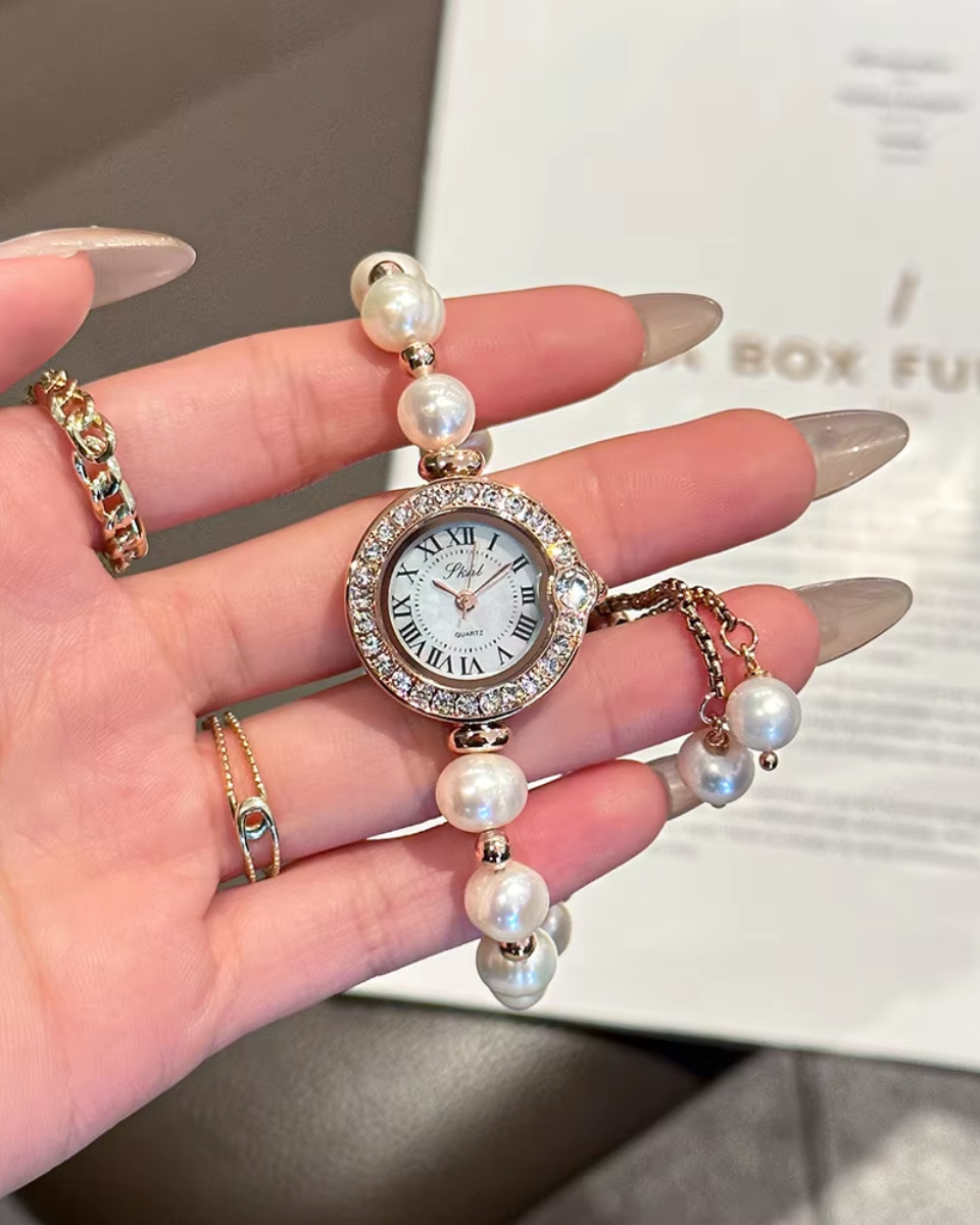 Minette – Pearl-accented bracelet – Vintage watch-15137987527040-Santi Vento Atelier