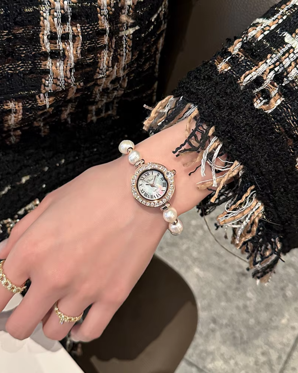 Minette – Pearl-accented bracelet – Vintage watch-15137987527040-Santi Vento Atelier