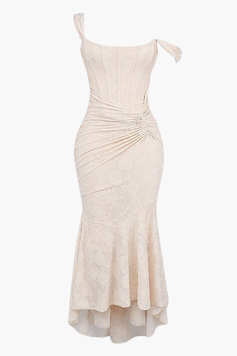 Mylah – Ruched bodice – Lace maxi dress-15139767648640-Santi Vento Atelier