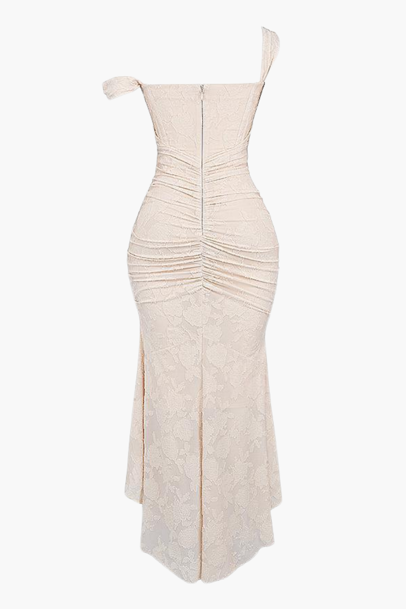 Mylah – Ruched bodice – Lace maxi dress-15139767648640-Santi Vento Atelier