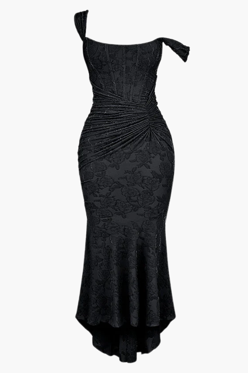 Mylah – Ruched bodice – Lace maxi dress-15139767648640-Santi Vento Atelier