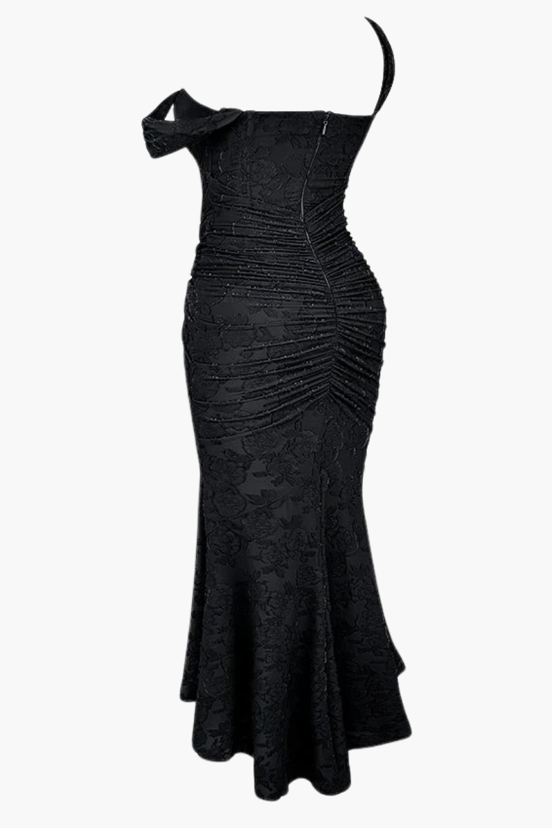 Mylah – Ruched bodice – Lace maxi dress-15139767648640-Santi Vento Atelier