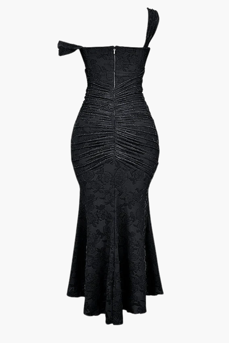 Mylah – Ruched bodice – Lace maxi dress-15139767648640-Santi Vento Atelier