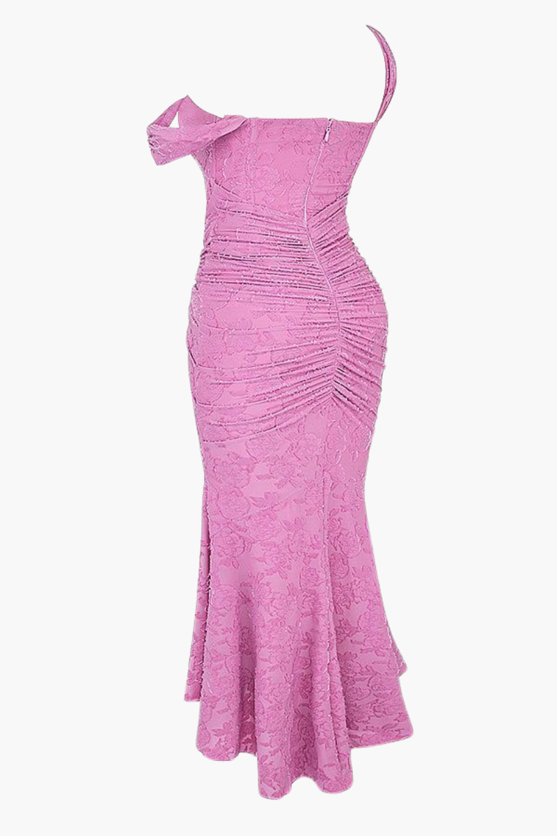 Mylah – Ruched bodice – Lace maxi dress-15139767648640-Santi Vento Atelier