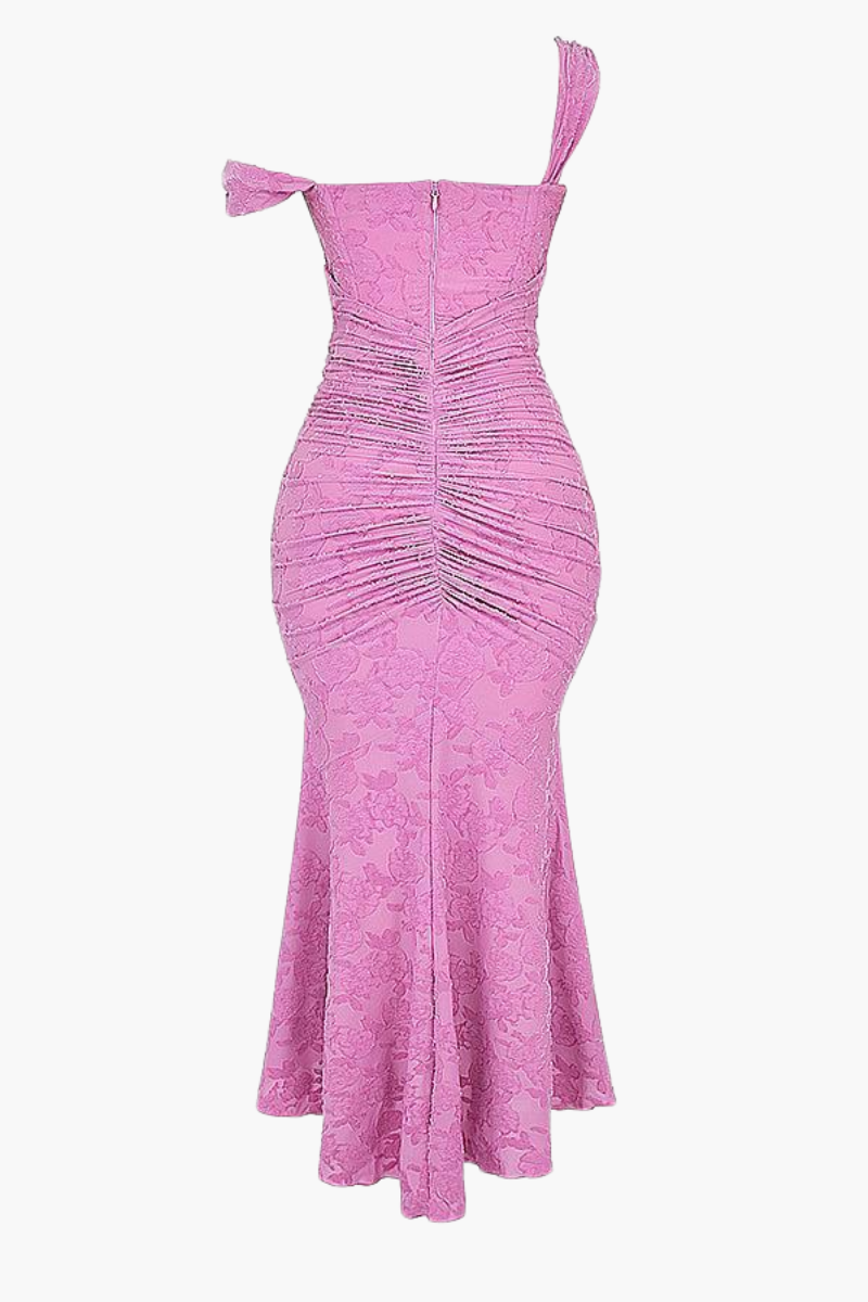 Mylah – Ruched bodice – Lace maxi dress-15139767648640-Santi Vento Atelier