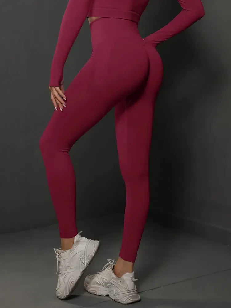 Nicoletta – Seamless design – Sleek gymwear leggings-15138001912192-Santi Vento Atelier