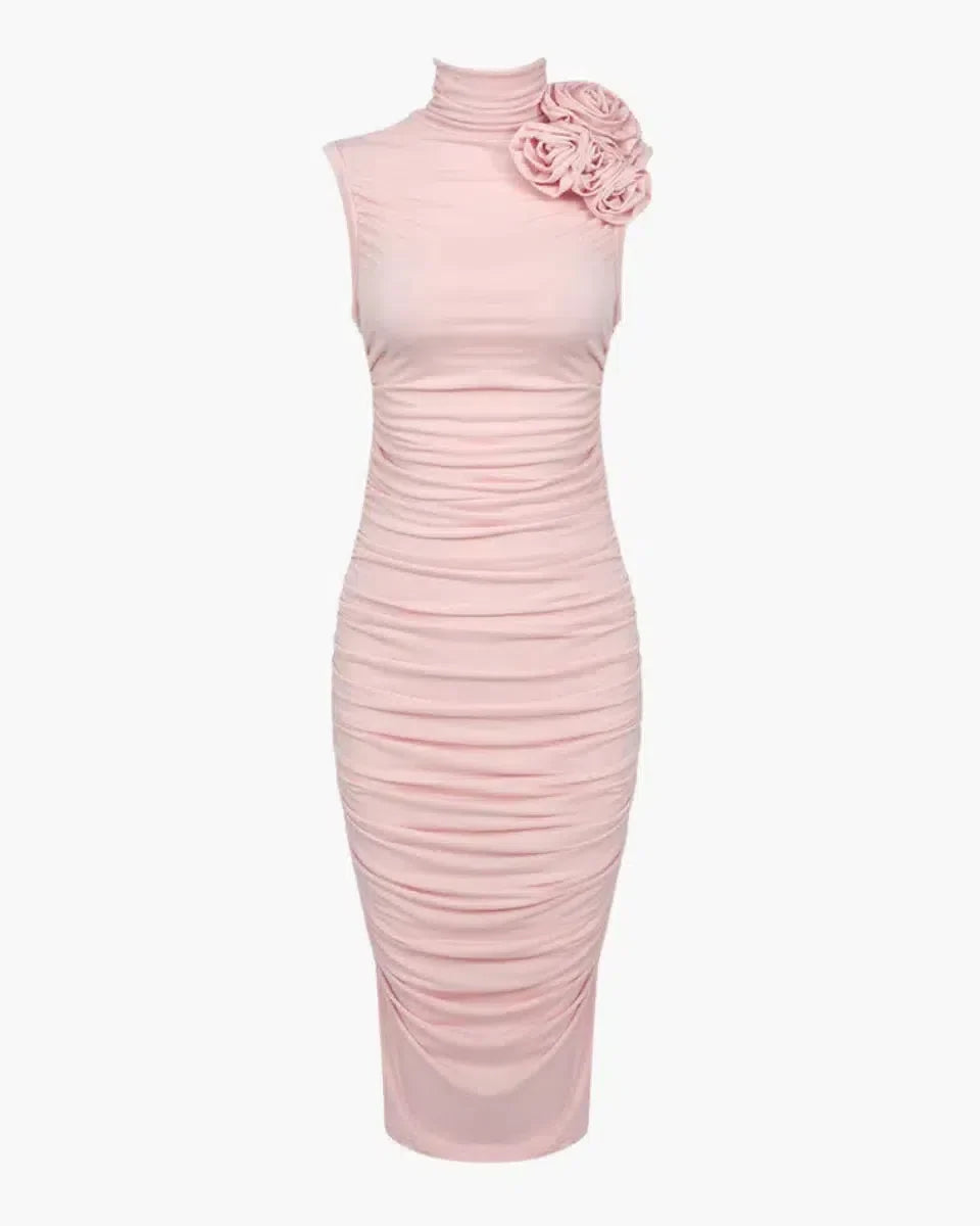 Noémie – Floral trim – Midi dress-15139771416960-Santi Vento Atelier