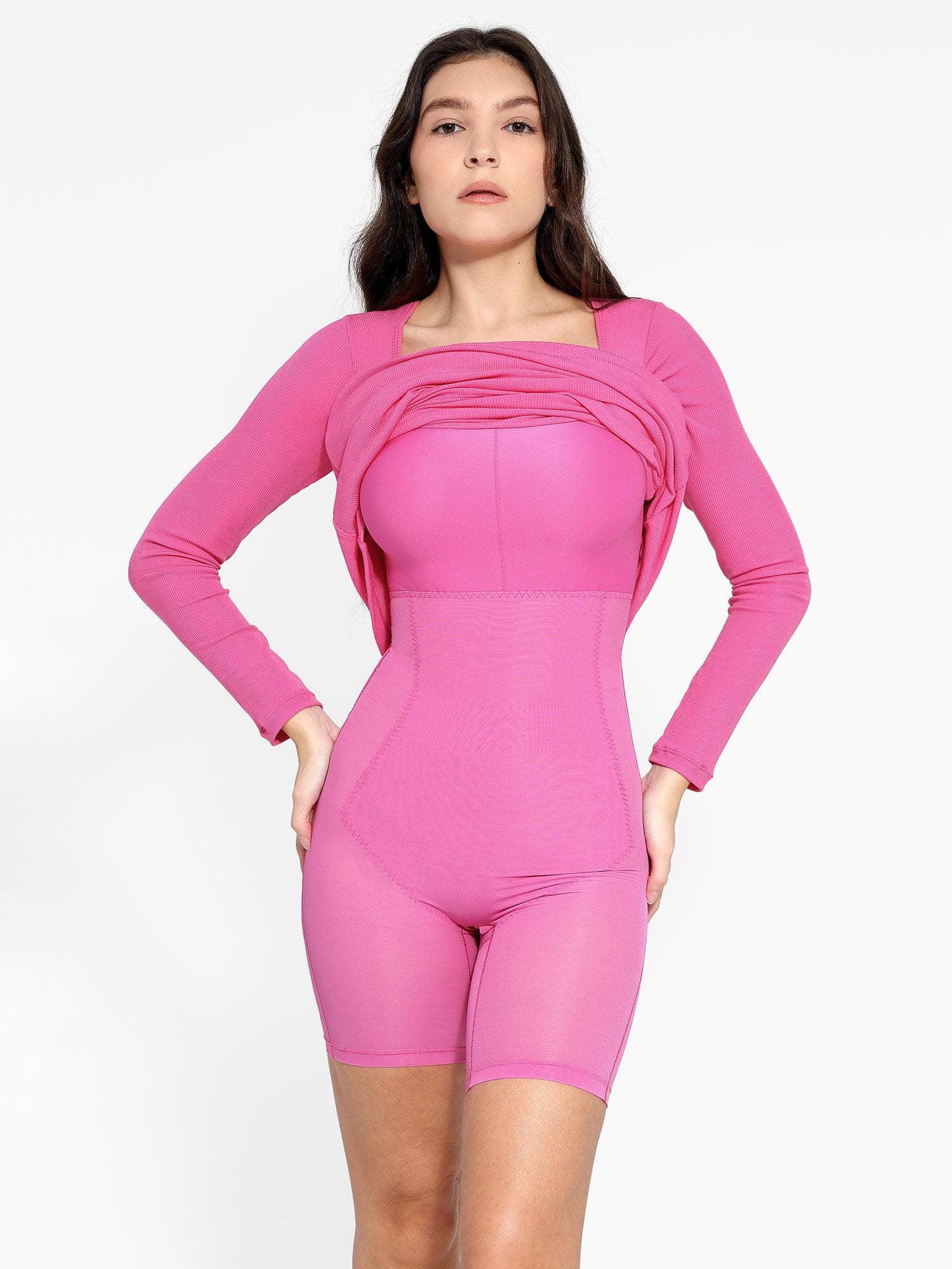 Nuvérra – Sculpted knit – Long sleeve maxi dress-15148419219840-Santi Vento Atelier