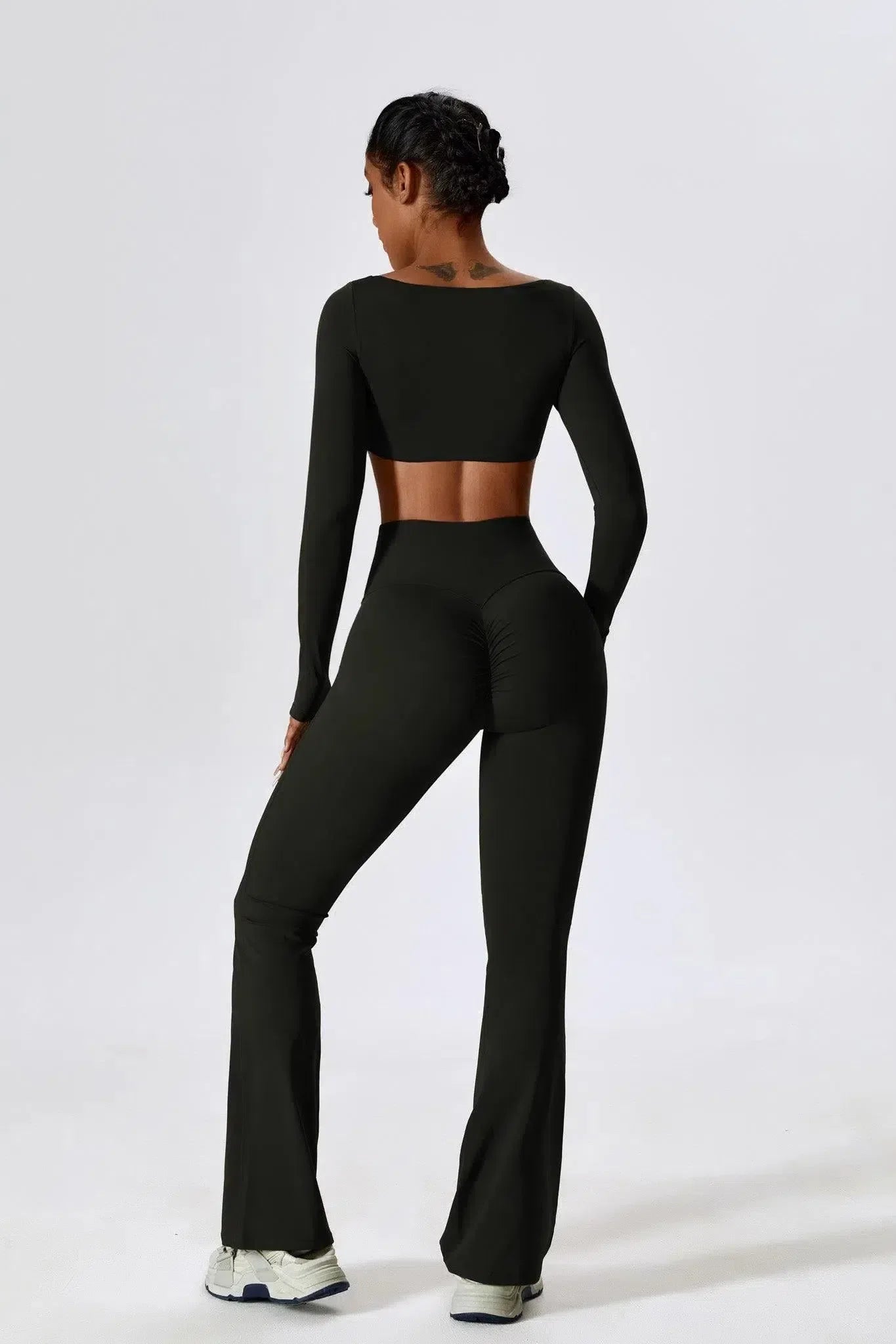 Oceane – Square neckline – Crop top & leggings set-15138002862464-Santi Vento Atelier